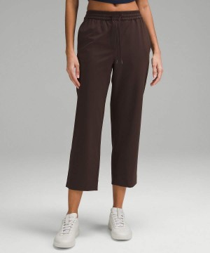 Lululemon Tapered-Leg Mid-Rise Crop 25" Luxtreme Byxor Dam Choklad Sverige | FNLKAQ245