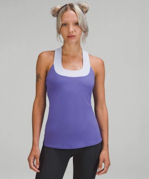 Lululemon Throwback Scoop Neck Linne Dam Indigo Blå Sverige | DTJWZU851