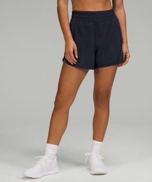 Lululemon Track That High-Rise Fodrade 5" Shorts Dam Marinblå Sverige | GWZCTA157
