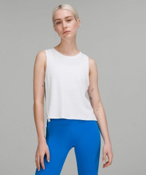 Lululemon Train to Be High-Low Hem Linne Dam Vita Vita Sverige | MTEVDQ834