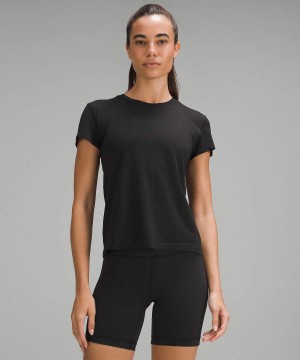 Lululemon Train to Be Korta-Sleeve T-shirt Dam Svarta Svarta Sverige | XTJVEQ186