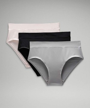 Lululemon UnderEase High-Rise Bikini 3 Pack Underkläder Dam Silver Svarta Sverige | WFCBIU341