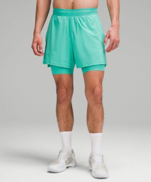 Lululemon Vented Tennis 6" Shorts Herr Gröna Sverige | UBDYMG816