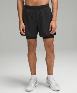 Lululemon Vented Tennis 6" Shorts Herr Svarta Sverige | LDZIHE671