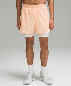 Lululemon Vented Tennis Shorts Herr Orange Rosa Sverige | KQSLVX592