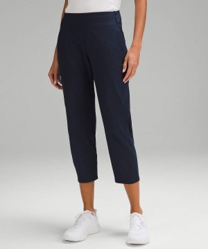 Lululemon Warpstreme Multi-Pocket Mid-Rise Cropped 24" Golf Byxor Dam Marinblå Sverige | QZVHWS276