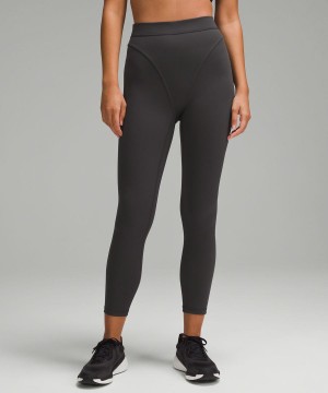 Lululemon Wunder Train Aerobic High-Rise 25" Twill Tights Dam Mörkgrå Sverige | ELCZKV321