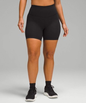 Lululemon Wunder Train Contour Fit High-Rise 6" Shorts Dam Svarta Sverige | CLMNPQ128