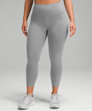 Lululemon Wunder Train Contour Fit High-Rise Crop 23" Tights Dam Grå Sverige | KOEGJZ651