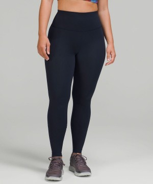 Lululemon Wunder Train Contour Fit High-Rise 28" Tights Dam Marinblå Sverige | YRSQEZ879