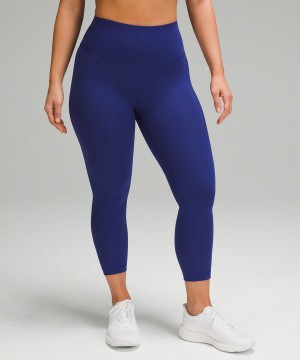 Lululemon Wunder Train Contour Fit High-Rise Crop 23" Tights Dam Blå Sverige | HPZUGK982