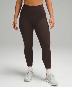 Lululemon Wunder Train Contour Fit High-Rise Crop 23" Tights Dam Choklad Sverige | PVZBXT768