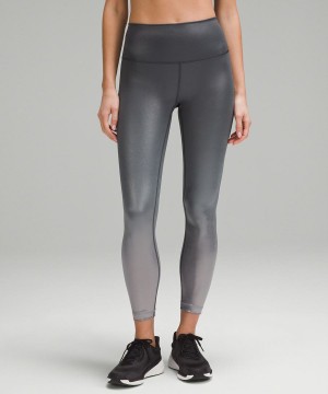 Lululemon Wunder Train High-Rise 25" Foil Tights Dam Grå Mörkgrå Sverige | IDLNJH175