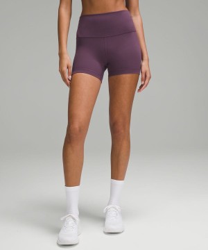 Lululemon Wunder Train High-Rise 4" Shorts Dam Lila Sverige | ZRGFOS927