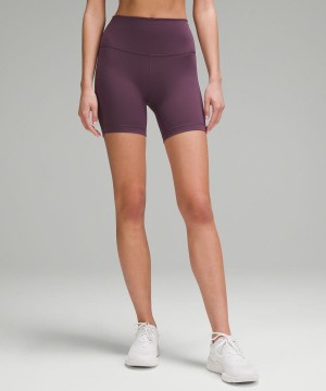 Lululemon Wunder Train High-Rise 6" Shorts Dam Lila Sverige | CYOBIU673