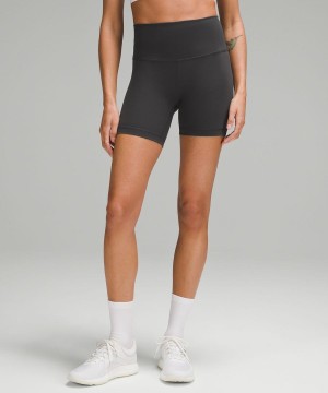Lululemon Wunder Train High-Rise 6" Shorts Dam Mörkgrå Sverige | VAQKSW841