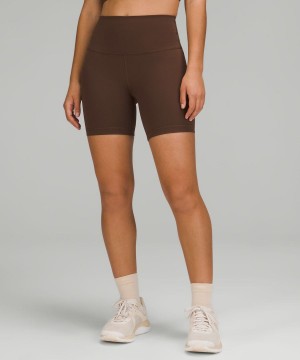 Lululemon Wunder Train High-Rise 6" Shorts Dam Choklad Sverige | STVLKU846