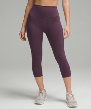 Lululemon Wunder Train High-Rise Crop 21" Tights Dam Lila Sverige | PSKJWF865