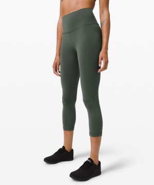 Lululemon Wunder Train High-Rise Crop 21" Tights Dam Gröna Sverige | UCHFWB346