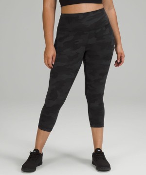 Lululemon Wunder Train High-Rise Crop 21" Tights Dam Camo Svarta Olika Färger Sverige | JXGYDV697