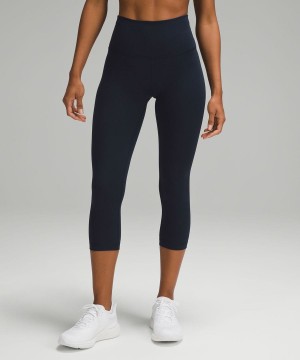 Lululemon Wunder Train High-Rise Crop 21" Tights Dam Marinblå Sverige | CXVAHF248