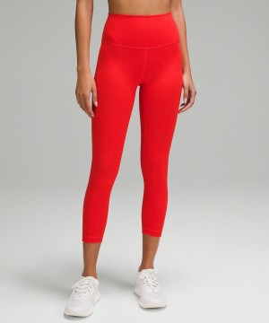 Lululemon Wunder Train High-Rise Crop 23" Tights Dam Röda Sverige | AKFOLE820