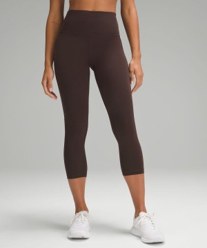 Lululemon Wunder Train High-Rise Crop 23" Tights Dam Choklad Sverige | UDAFRC390