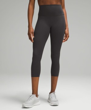 Lululemon Wunder Train High-Rise Crop 23" Tights Dam Mörkgrå Sverige | ZJKNTM583