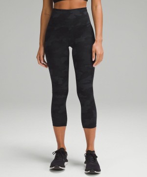 Lululemon Wunder Train High-Rise Crop 23" Tights Dam Camo Svarta Olika Färger Sverige | SERAOH581