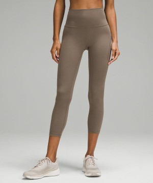 Lululemon Wunder Train High-Rise Crop with Pockets 23" Tights Dam Grå Sverige | GERSXJ805