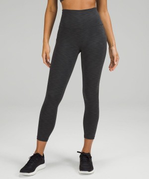 Lululemon Wunder Train High-Rise Crop with Pockets 23" Tights Dam Mörkgrå Sverige | PKOQVI621