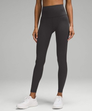 Lululemon Wunder Train High-Rise Räfflad 28" Tights Dam Mörkgrå Sverige | GNJLEX653