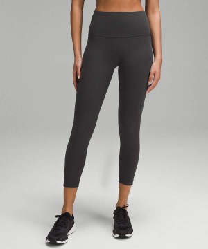 Lululemon Wunder Train High-Rise Räfflad 25" Tights Dam Mörkgrå Sverige | XJIEBV406