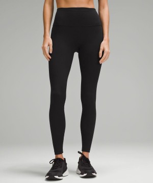 Lululemon Wunder Train High-Rise Räfflad 28" Tights Dam Svarta Sverige | CUENYJ871