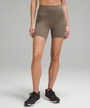 Lululemon Wunder Train High-Rise with Pockets 6" Shorts Dam Grå Sverige | CILPMK013