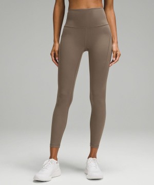 Lululemon Wunder Train High-Rise with Pockets 25" Tights Dam Grå Sverige | XNYVKJ834