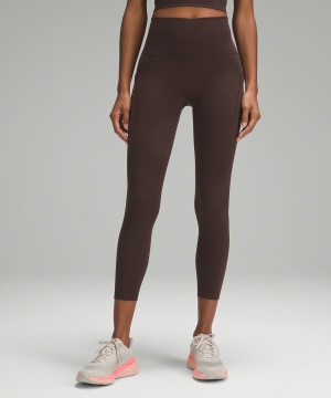 Lululemon Wunder Train High-Rise with Pockets 25" Tights Dam Choklad Sverige | MOXBQJ296