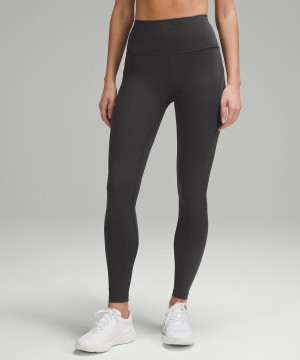 Lululemon Wunder Train High-Rise with Pockets 28" Tights Dam Mörkgrå Sverige | HCWRFQ026