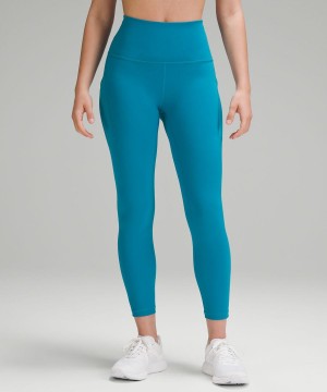 Lululemon Wunder Train High-Rise with Pockets 25" Tights Dam Blå Sverige | BPFJMH472