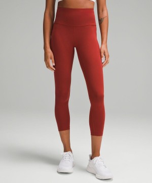 Lululemon Wunder Train High-Rise with Pockets 25" Tights Dam Orange Sverige | BRTDAN074