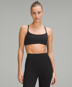 Lululemon Wunder Train Snörade Racer Bra Light Support, A/B Cup Sport BH Dam Svarta Sverige | PQZDWA342