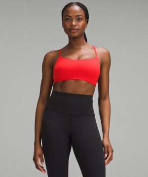 Lululemon Wunder Train Snörade Racer Bra Light Support, C/D Cup Sport BH Dam Röda Sverige | CHODGJ348