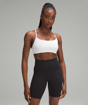 Lululemon Wunder Train Snörade Racer Bra Light Support, C/D Cup Sport BH Dam Vita Sverige | ULZYJV618