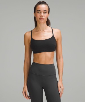 Lululemon Wunder Train Snörade Racer Bra Light Support, C/D Cup Sport BH Dam Svarta Sverige | VEMBWX286
