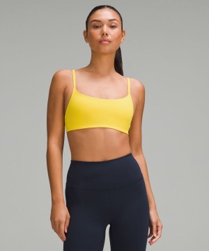 Lululemon Wunder Train Snörade Racer Bra Light Support, A/B Cup Sport BH Dam Gula Sverige | URMJNS159