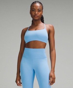 Lululemon Wunder Train Snörade Racer Bra Light Support, C/D Cup Sport BH Dam Blå Sverige | VNGDYU692