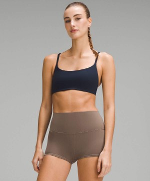 Lululemon Wunder Train Snörade Racer Bra Light Support, A/B Cup Sport BH Dam Marinblå Sverige | HBZCXQ287