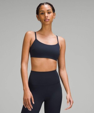 Lululemon Wunder Train Snörade Racer Bra Light Support, C/D Cup Sport BH Dam Marinblå Sverige | AXCSDJ237
