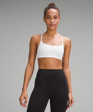 Lululemon Wunder Train Snörade Racer Bra Light Support, A/B Cup Twill Sport BH Dam Vita Sverige | GPVZXT573