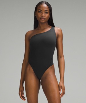 Lululemon Wundermost Ultra-Soft Nulu Asymmetrical Body Dam Svarta Sverige | SNAIRV729